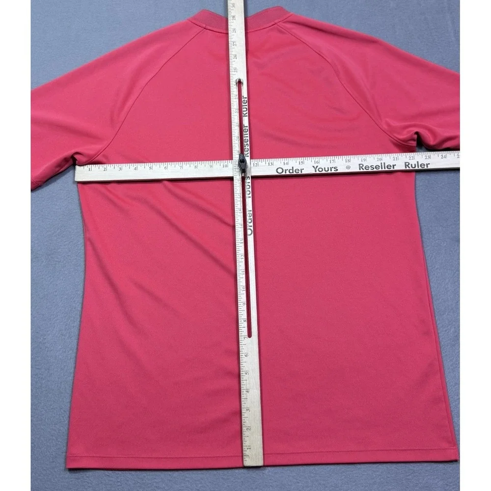 Nike Golf Shirt Mens L Magenta Blade Collar Dri-Fit Athletic Athleisure Active